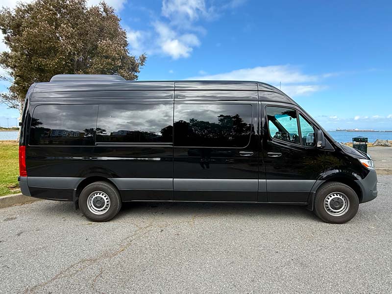 15-passenger Mercedes-Benz Sprinter van